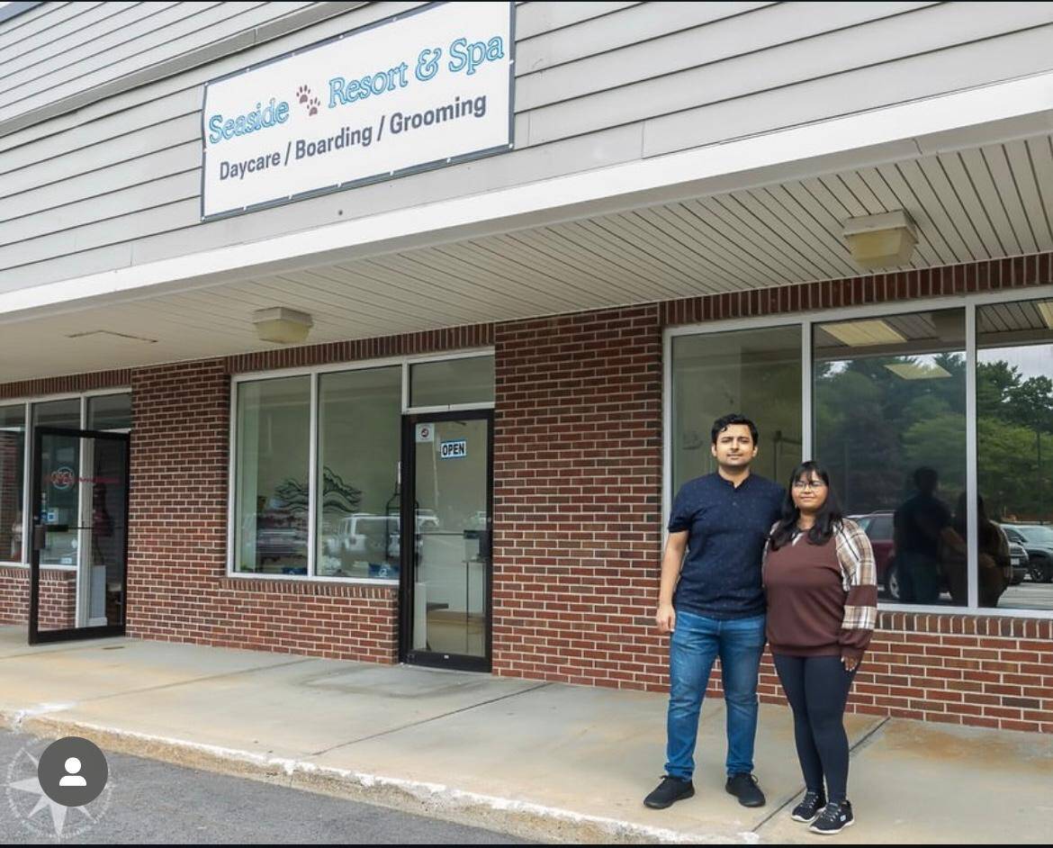 Owners and storefront of Seaside